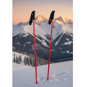 Brand New 2026 Black Crows Meta Ski Poles (47") | Red | Best Christmas Gift!